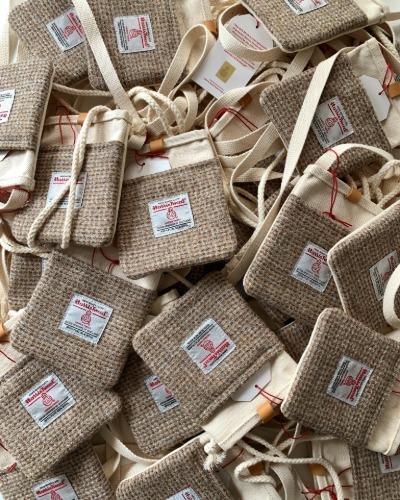 | NEW | Brown Lodge X Harris Tweed micro canvas bag