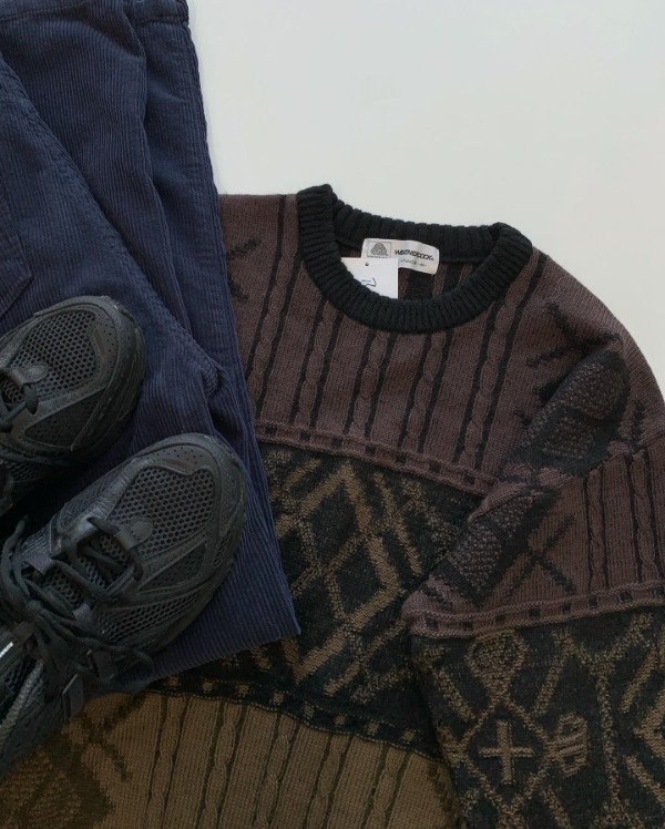 | USED | KF873. pattern wool knit